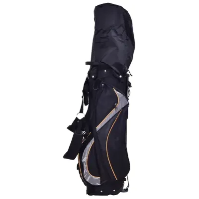 Golfový bag 9 palcový golfový bag profesionálny cestovný bag s hlavovou časťou a popruhom na prenášanie čierny