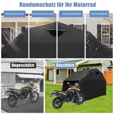Plachta na motorku z oxfordskej tkaniny s kovovým rámom Vodotesná Zimovzdorná 345 x 137 x 190 cm