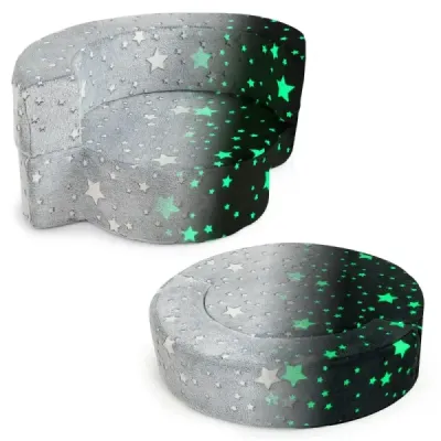 Detská pohovka 2 v 1 svietiaca v tme s odnímateľným poťahom pohovka na hranie detská pohovka