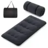 Japonský futónový matrac s prateľným poťahom a taškou na prenášanie Tatami mat black 90 x 200 cm