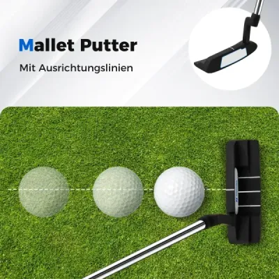 Pánska kompletná golfová sada 15 kusov golfových palíc pre pravákov s golfovým vakom Golfové sady palíc Modrá
