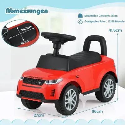 Posuvné auto s úložným priestorom Posuvné vozidlo Posuvné auto Detské auto Posuvné auto Autíčko na hranie Červené