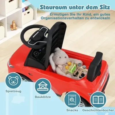 Posuvné auto s úložným priestorom Posuvné vozidlo Posuvné auto Detské auto Posuvné auto Autíčko na hranie Červené