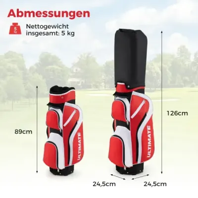 Kompletná sada golfových palíc pre pravákov pre ženy, sady golfových palíc s prenosnou taškou, červená