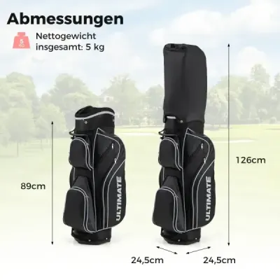 Kompletná sada golfových palíc pre pravákov pre ženy, golfové palice s prenosnou taškou, čierna