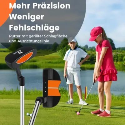 Kompletná sada detských golfových palíc pre pravákov pre deti 11-13 rokov, oranžová
