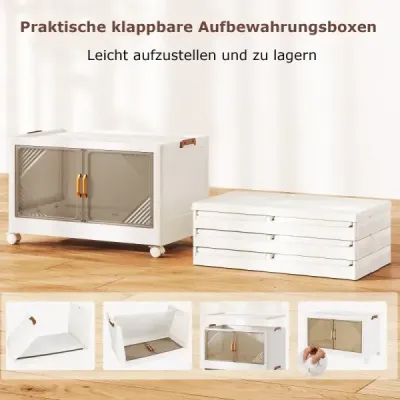 284-litrové úložné boxy s vekami Stohovateľné úložné kontajnery s kolieskami a dvierkami 284-litrové úložné boxy s vekami Stohovateľné úložné kontajnery s kolieskami a dvierkami