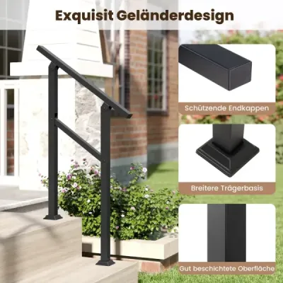 Zábradlie na schodisko, bočná montáž, vstupné zábradlie s flexibilným nastavením uhla 70 cm