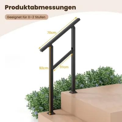 Zábradlie na schodisko, bočná montáž, vstupné zábradlie s flexibilným nastavením uhla 70 cm