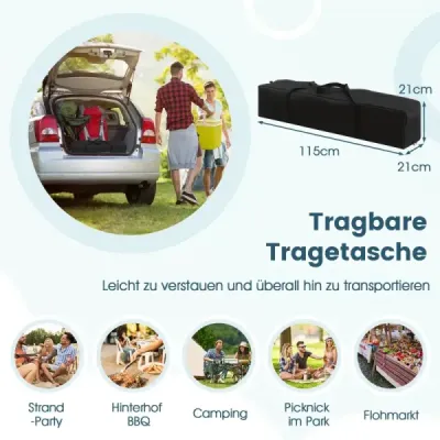 Výklopný altánok 430 x 280 cm s 2 bočnými stenami, ktoré sa dajú premeniť na markízu, biely