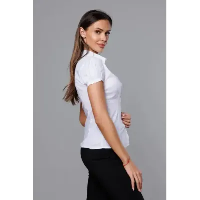 Dámska košeľa s krátkym rukávom MODA0332 biela SKLADOM
