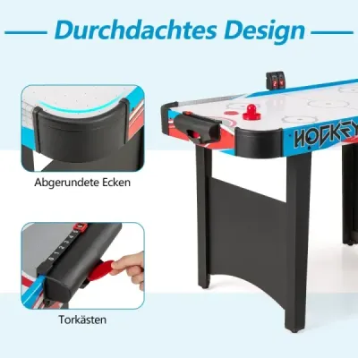 Elektrický stôl na vzdušný hokej s LED tabuľou výsledkov 130 x 61 x 76 cm