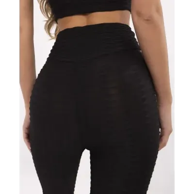 Športový top a legíny čierne MODA5448