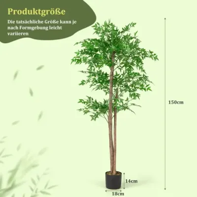 150 cm umelá rastlina bambus umelý strom s kvetináčom umelá rastlina bambusový strom dekoratívny strom