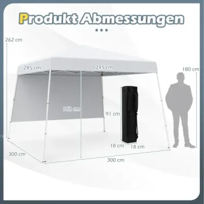 3 x 3 m pop up altánok skladací altánok záhradný stan vodotesný a ochrana pred slnkom záhradný altánok párty stan biely