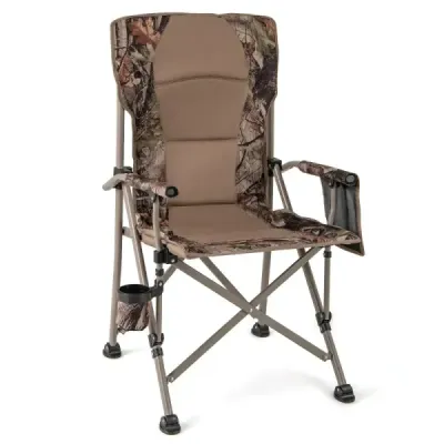 Skladacie kempingové kreslo Skladacie kreslo s držiakom na pohár a bočným vreckom Skladacie rybárske kreslo