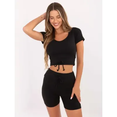Dámska trojdielna súprava basic čierna MODA7742