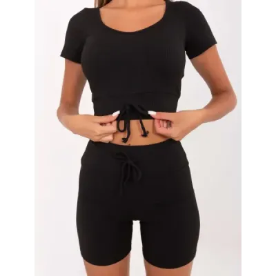 Dámska trojdielna súprava basic čierna MODA7742