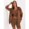 Dámska trojdielna súprava basic hnedá MODA7742