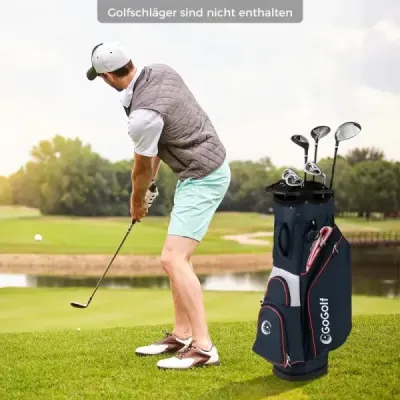 Golfová taška Ľahká golfová taška so 14 priehradkami Vodoodpudivá golfová taška Námornícka modrá