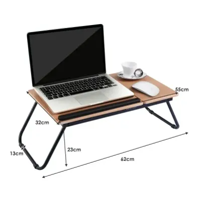 Pracovný stôl Stolík pod notebook Stolík pod posteľ Stolík pod posteľ Skladací stolík čierny