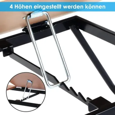 Pracovný stôl Stolík pod notebook Stolík pod posteľ Stolík pod posteľ Skladací stolík čierny