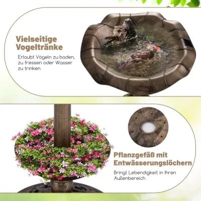 Krmítko pre vtáky so solárnym svetlom Kvetináč Krmítko a stojan Krmítko pre vtáky Retro Ø43 x 76cm Bronz Krmítko pre vtáky so solárnym svetlom Kvetináč Krmítko a stojan Krmítko pre vtáky Retro Ø43 x 76cm Bronz