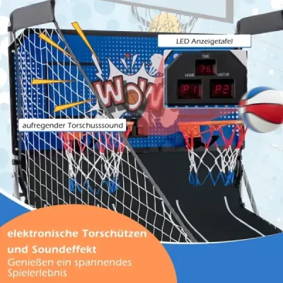 8 v 1 Basketbalový stroj Skladací elektrický bazénik Strelecký stroj Blue