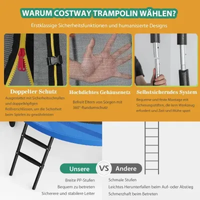 φ Vonkajšia trampolína 244 cm Vonkajšia trampolína s basketbalovým košom