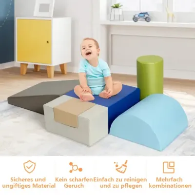 6 ks. mäkké stavebné kocky detské veľké stavebné kocky obrovské stavebné kocky penové stavebné kocky hnedé