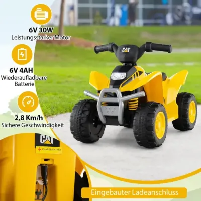 6V elektrická štvorkolka pre deti Mini elektrická štvorkolka s LED svetlometmi Elektrické auto ATV pre deti vo veku 18-36 mesiacov
