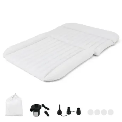 Matrac do auta 190 x 130 cm SUV nafukovací matrac obojstranná nafukovacia posteľ so vzduchovou pumpou béžová