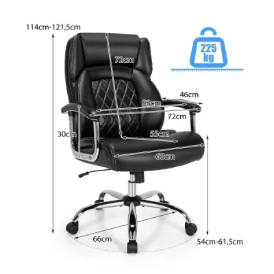 Manažérske kreslo ergonomické kancelárske kreslo s nosnosťou do 225 kg kancelárske kreslo s funkciou hojdania Manažérske kreslo ergonomické kancelárske kreslo s nosnosťou do 225 kg kancelárske kreslo s funkciou hojdania