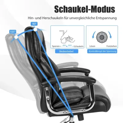 Manažérske kreslo ergonomické kancelárske kreslo s nosnosťou do 225 kg kancelárske kreslo s funkciou hojdania Manažérske kreslo ergonomické kancelárske kreslo s nosnosťou do 225 kg kancelárske kreslo s funkciou hojdania