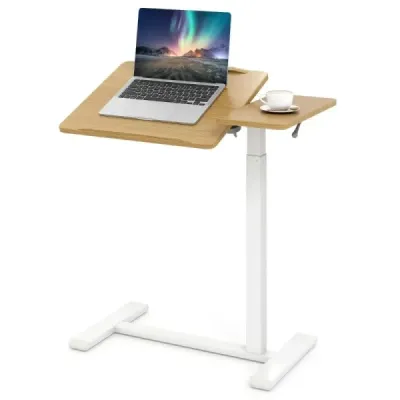 Ošetrovateľský stôl so skrytými kolieskami Výškovo nastaviteľný nočný stolík s naklápacou doskou stola