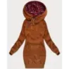 Dlhá dámska mikina MODA738/1 karamelová