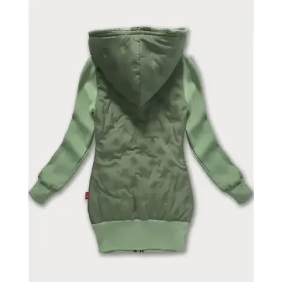 Dámska mikina s kapucňou LHD šedozelená MODA162A