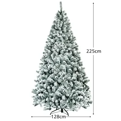 225 cm umelý vianočný stromček Kovový stojan na vianočný stromček Snow Fir Tree