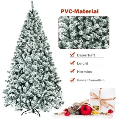 225 cm umelý vianočný stromček Kovový stojan na vianočný stromček Snow Fir Tree