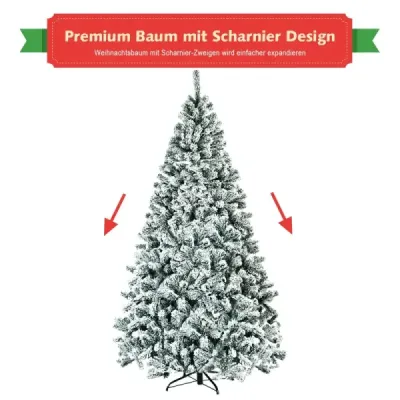 225 cm umelý vianočný stromček Kovový stojan na vianočný stromček Snow Fir Tree