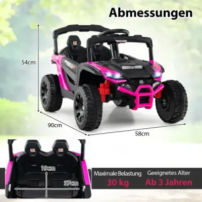 Detské 12V elektrické autíčko s diaľkovým ovládaním Elektrický UTV Truck Detské autíčko Detské vozidlo Ružová farba