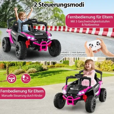 Detské 12V elektrické autíčko s diaľkovým ovládaním Elektrický UTV Truck Detské autíčko Detské vozidlo Ružová farba