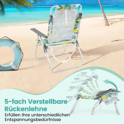 Plážové ležadlá so stolom Skladacie kempingové ležadlá s nastaviteľným operadlom Skladacie ležadlá Zelené