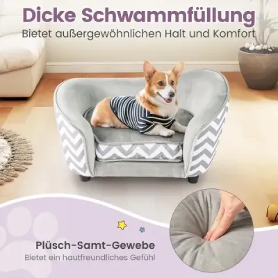 Pelech pre mačky s mäkkým polstrovaným vankúšom a prateľným poťahom pohovka pre psy pohovka pre mačky sivá Pelech pre mačky s mäkkým polstrovaným vankúšom a prateľným poťahom pohovka pre psy pohovka pre mačky sivá