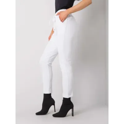 Dámske pletené chino nohavice bielej farby (3589.07X)