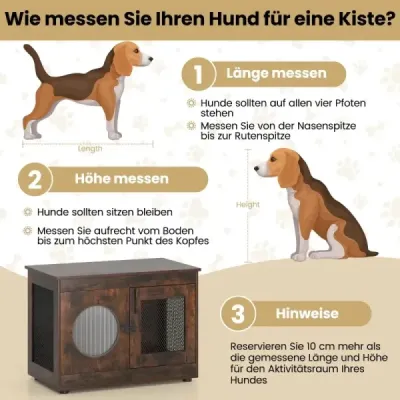 Klietka pre psov Klietka pre psov v štýle nábytku s dvierkami a oknom na PC Klietka pre malé a stredne veľké psy Mačka Pet Brown 82 x 47 x 60 cm