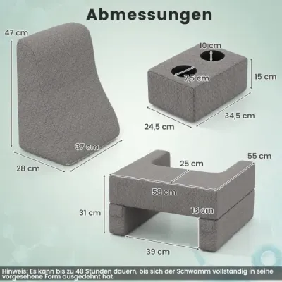 Vankúš na čítanie na posteľ a pohovku Vankúš na knihu s držiakom na pohár Ergonomický chrbtový vankúš Sivá Vankúš na čítanie na posteľ a pohovku Vankúš na knihu s držiakom na pohár Ergonomický chrbtový vankúš Sivá