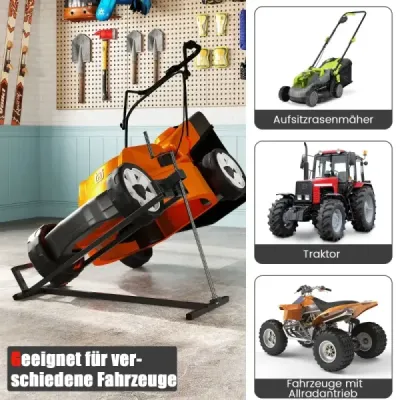 Zdvíhacie zariadenie pre záhradný traktor do 400 kg, 50° plynule nastaviteľná skladacia zdvíhacia plošina, čierna