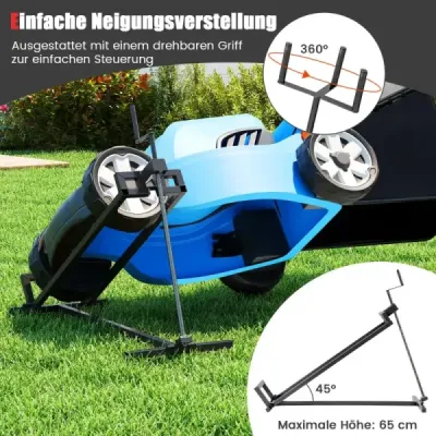 Zdvíhacie zariadenie pre záhradný traktor do 400 kg, 50° plynule nastaviteľná skladacia zdvíhacia plošina, čierna