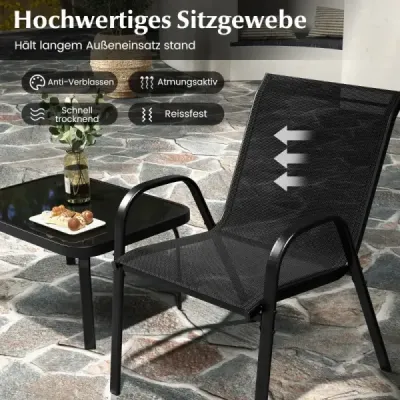 4-dielna súprava nábytku na terasu Conversation Set s konferenčným stolíkom 51 x 71 x 35 cm Grey